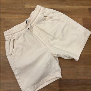 Zara cream/ off white boys denim shorts